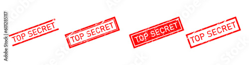 top secret stamp red with texture