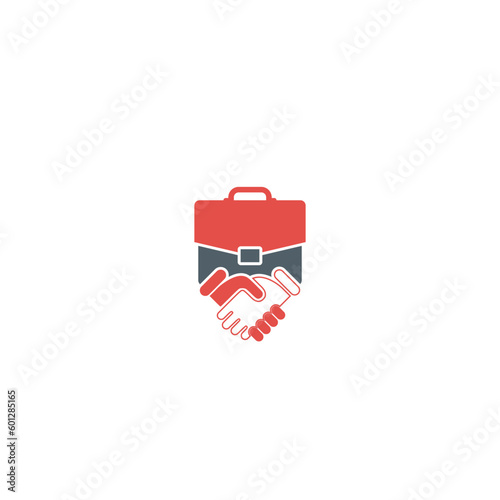 Business suitcase bag icon. Portfolio symbol icon isolated on white background