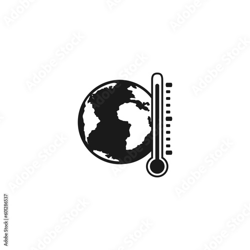 Thermometer black Icon Vector Set. Temperature Illustration Sign Collection. Symbol or Logo Stock Vector