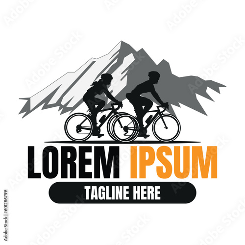 Silhouette of the cycling a bicycle Vector illustration, world bicycle day.