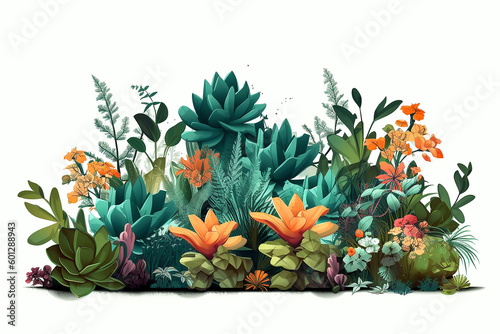 Tropische Pflanzen Grafik KI