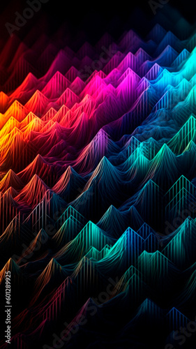 mobile background with modern graphics elements of rainbow colors. High quality  Generative AI © NeuroSky