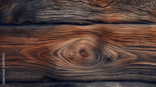 Generative AI natural dark wood texture background.