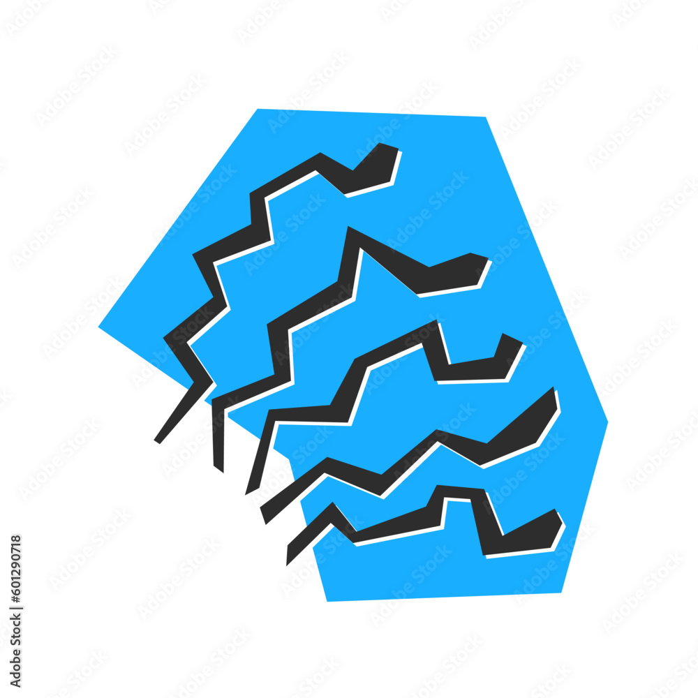 Simple and abstract icon with jagged graph line pattern Simple and abstract icon with jagged graph line pattern