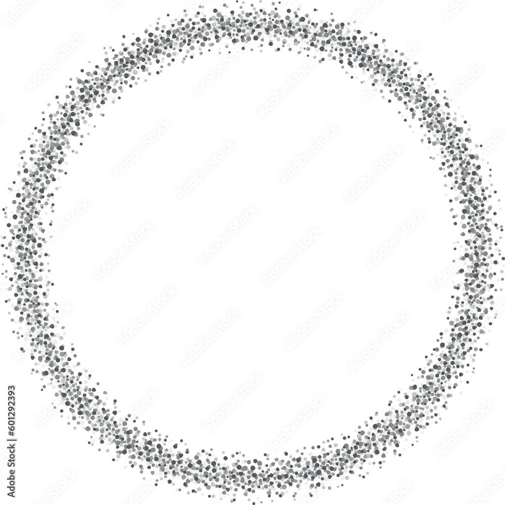 Circular border made with small dots, gray. A circular border to use as a frame for your designs, made with messy, irregular gray dots. Circular border made with small dots, gray. A circular border to use as a frame for your designs, made with messy, irregular gray dots.