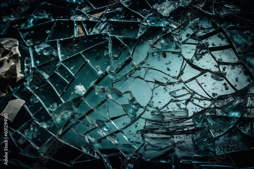 cracked and broken glass background