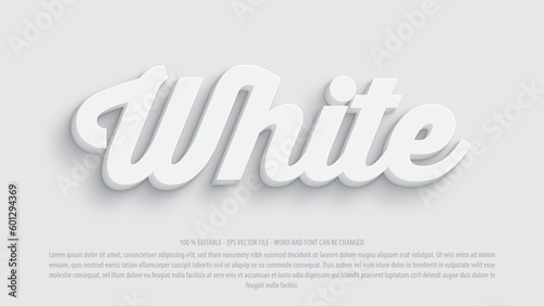 3d white mockup editable text effect premium vector