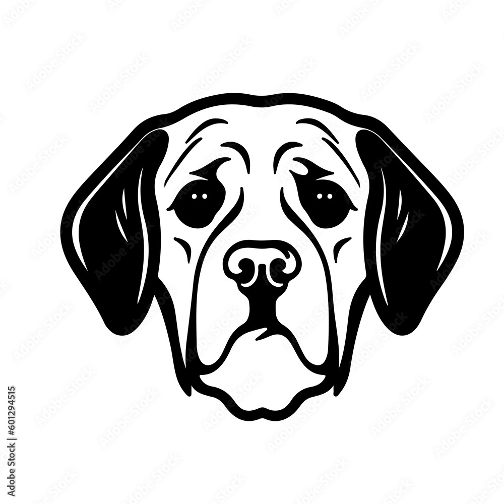 Dog logo illustration for your design. Black and white logo Dog logo illustration for your design. Black and white logo
