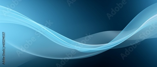 Abstract Blue Background With Smooth Lines copy space on left