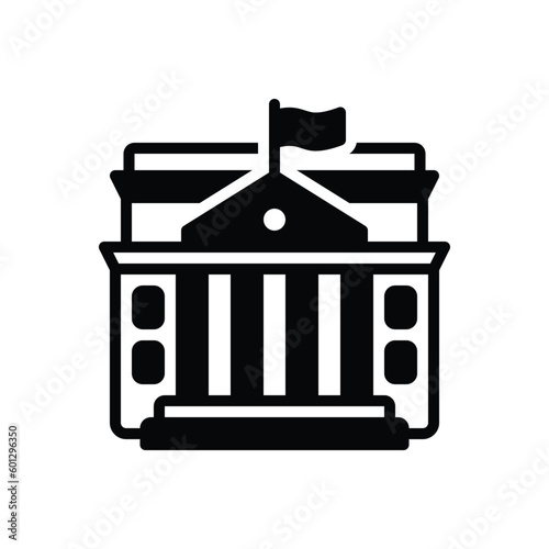 Black solid icon for governmental 