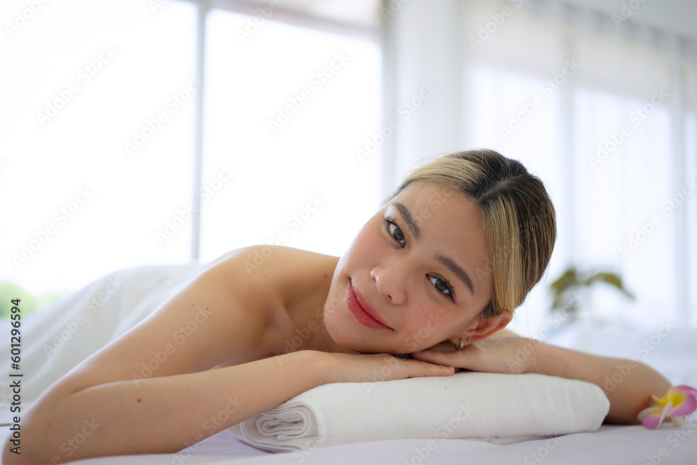 Pretty women spend time at resort and spa hotel. Pretty women spend time at resort and spa hotel.