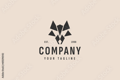 wolf logo vector icon illustration