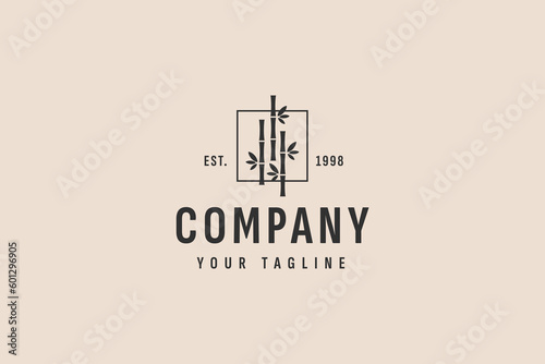 bamboo logo vector icon illustration