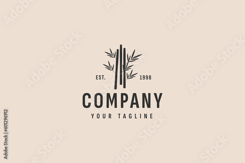 bamboo logo vector icon illustration