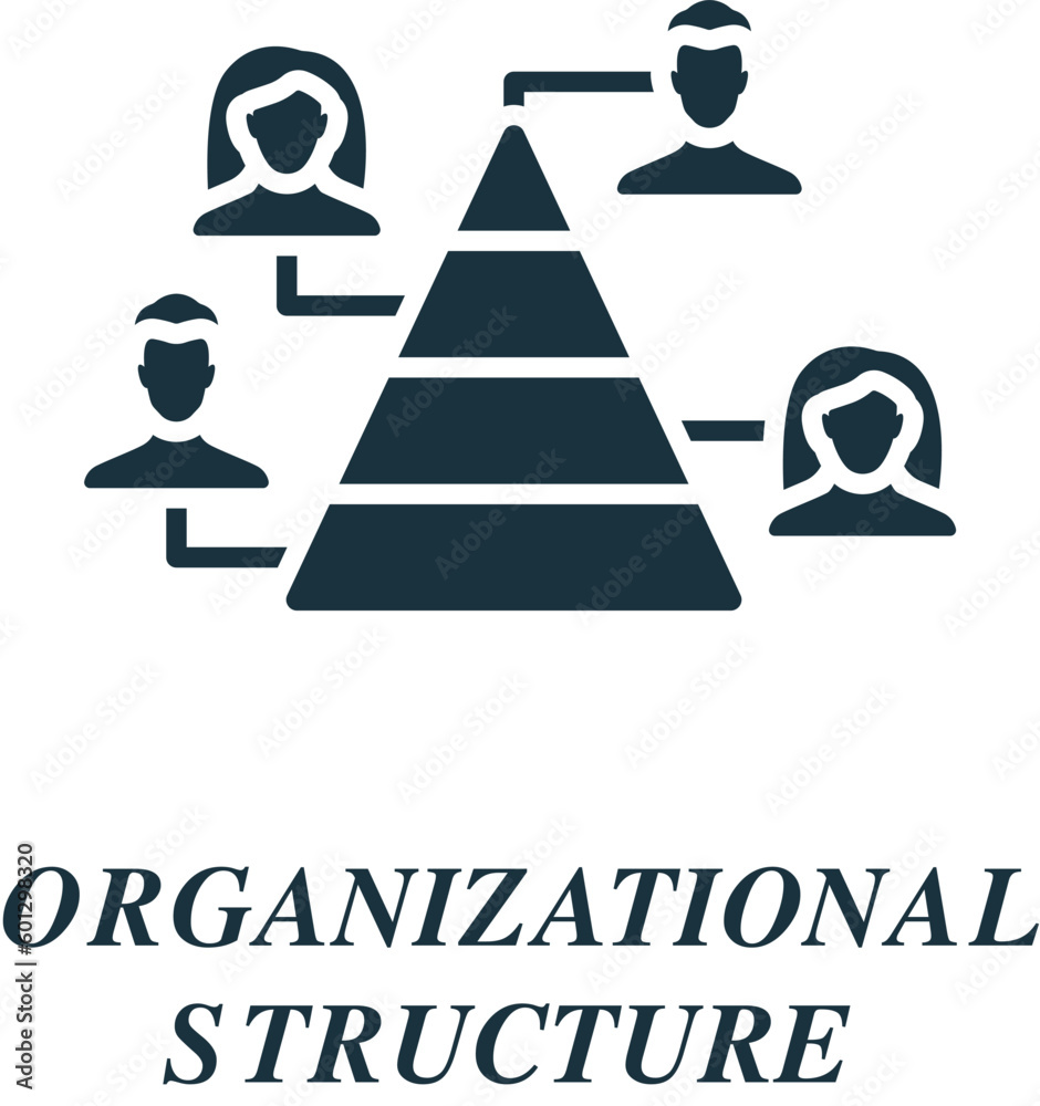 Organizational structure icon. Monochrome simple sign from business concept collection. Organizational structure icon for logo, templates, web design and infographics. Organizational structure icon. Monochrome simple sign from business concept collection. Organizational structure icon for logo, templates, web design and infographics.