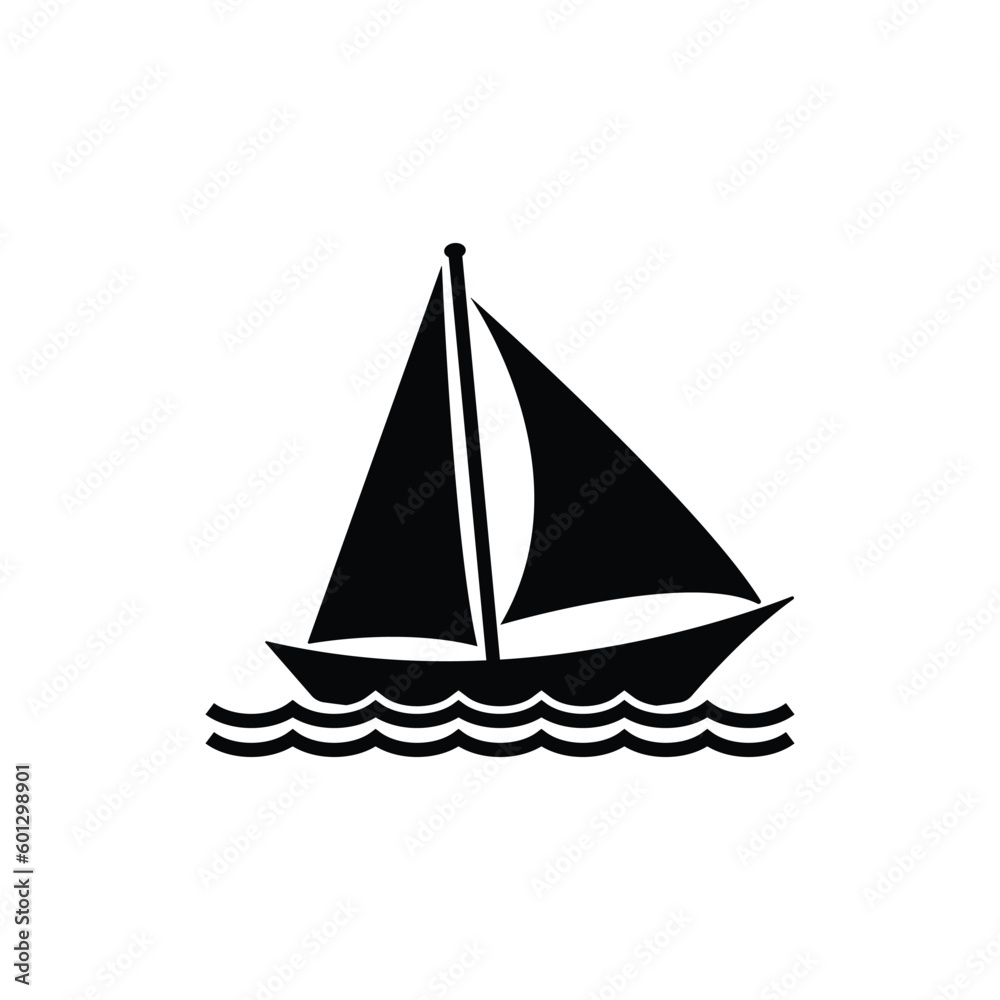 sailboat icon vector