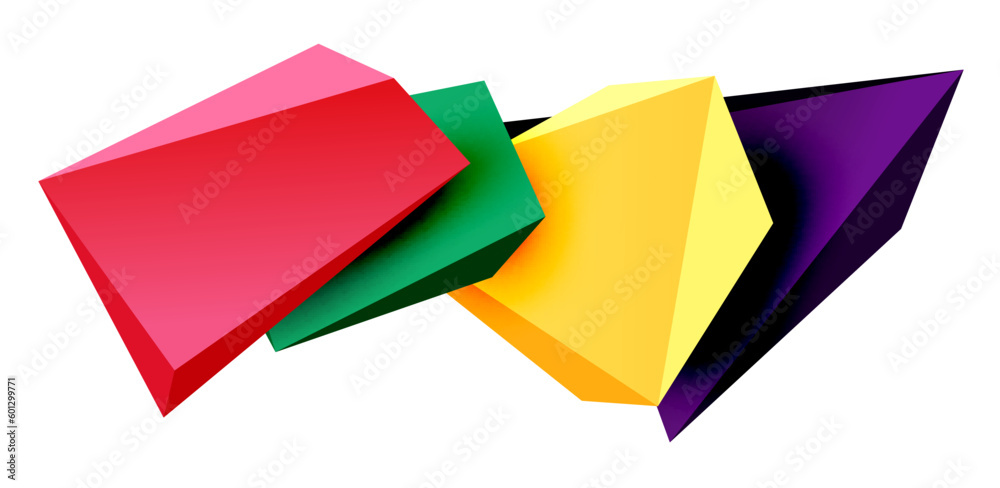 Vector 3d low poly triangle geometric design elements Vector 3d low poly triangle geometric design elements