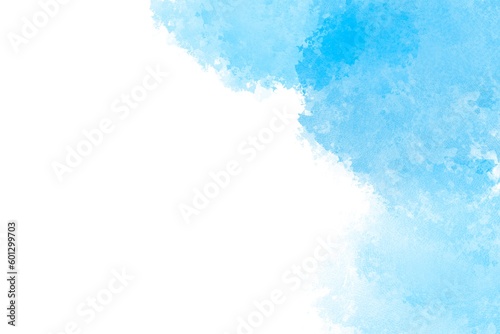 Blue watercolor paint stroke illustration for background. 