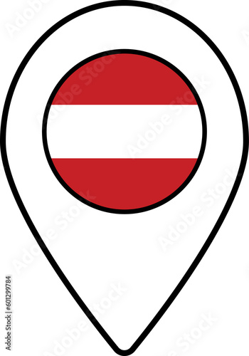 Free Download Austria flag map pin navigation icon. - GFXLoad