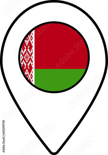 Free Download Belarus flag map pin navigation icon. - GFXLoad
