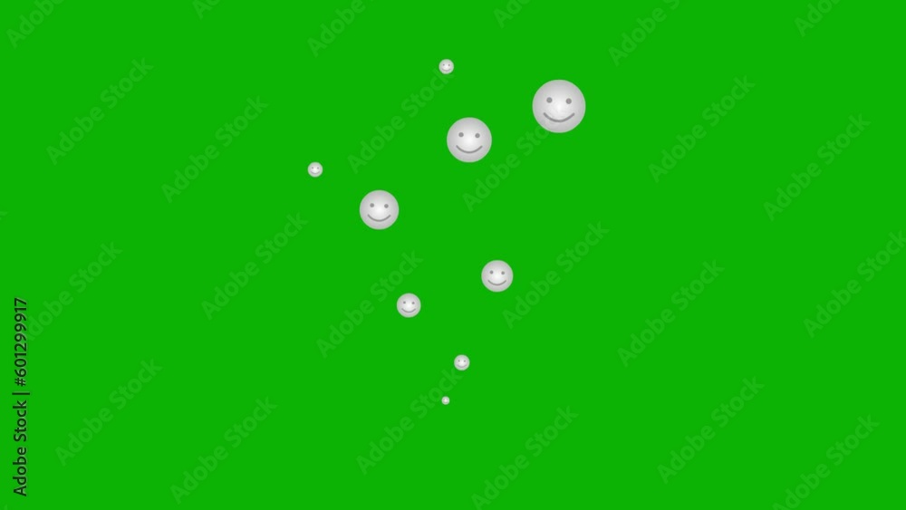 Animated silver symbol of emotions fly from bottom to top. Linear icons of smileys. Concept of mood. Looped video. Vector illustration isolated on green background. Animated silver symbol of emotions fly from bottom to top. Linear icons of smileys. Concept of mood. Looped video. Vector illustration isolated on green background.