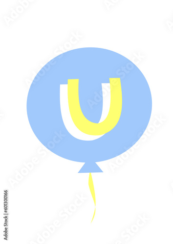 Ukrainian love balloon vector illustration  