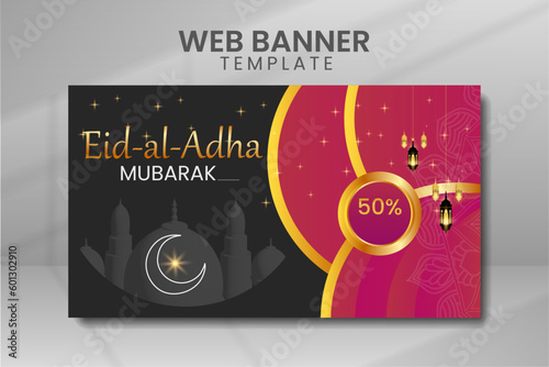 Eid Al Adha Islamic Social Media Sale Post Banner Background Design