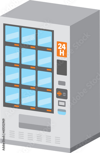 Clip art of frozen vending machine facing left