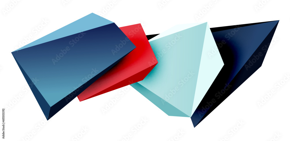 Vector 3d low poly triangle geometric design elements Vector 3d low poly triangle geometric design elements
