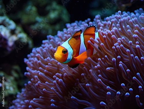 Clownfish Among Coral Reef - AI Generated
