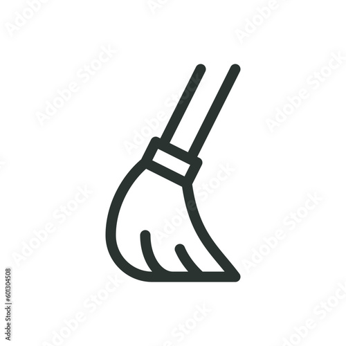 Classic mop isolated icon, broom vector icon with editable stroke