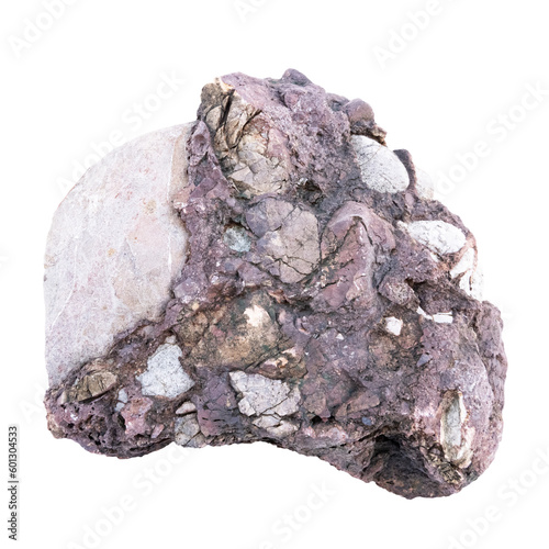 фотографія Conglomerate rock sample. Stone specimen. Sedimentary rock.