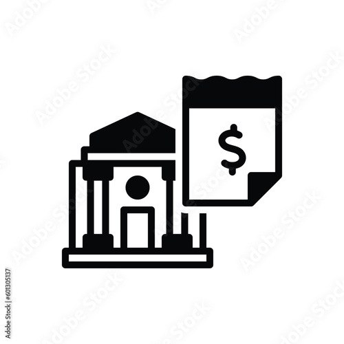 Black solid icon for fees 