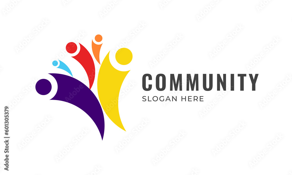 People diversity together logo design Stock Vector | Adobe Stock