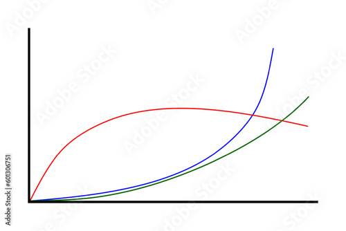 Example of graphic data diagram. Statistical, financial or business graph with lines. Price or exchange rate movements template. Vector graphic illustration