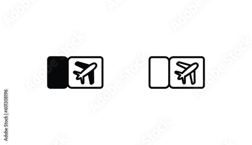 Free Download Ticket icon design with white background stock illustration - GFXLoad