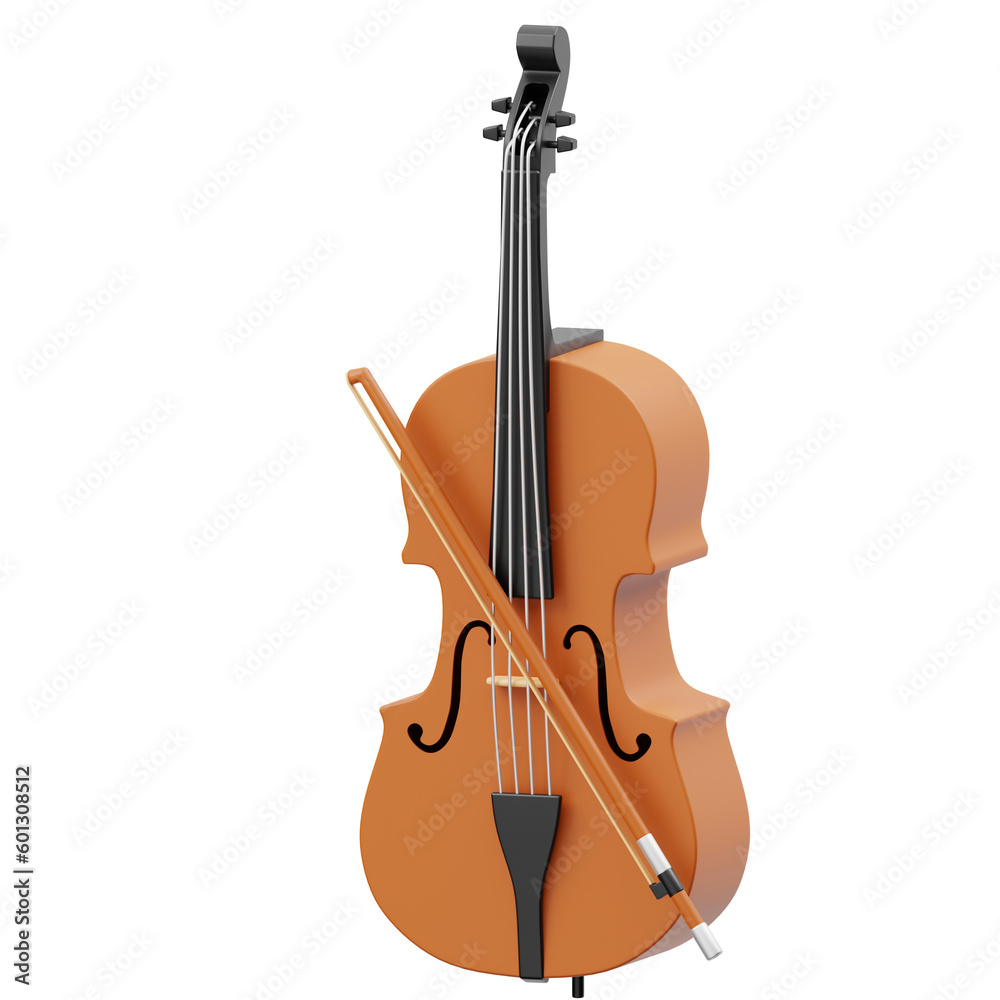Fototapeta premium Cello Musical Instrument 3D Icon