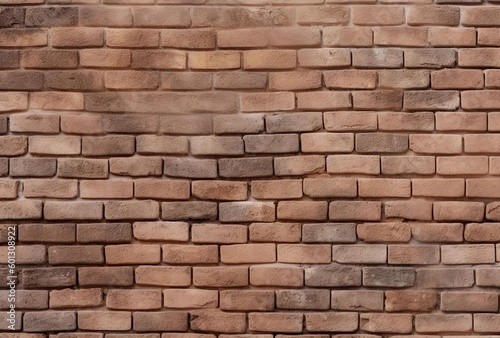 natural brown brick wall texture  generative ai