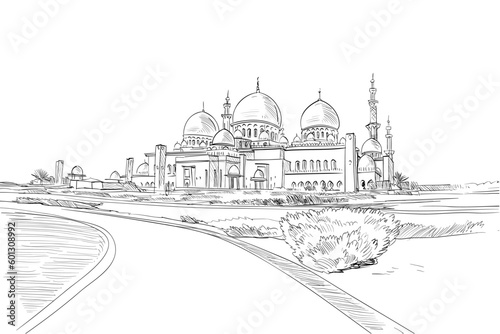 Sheikh Zayed Grand Mosque, Abu Dhabi. United Arab Emirates