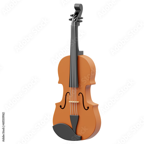 Violin Musical Instrument 3D Icon