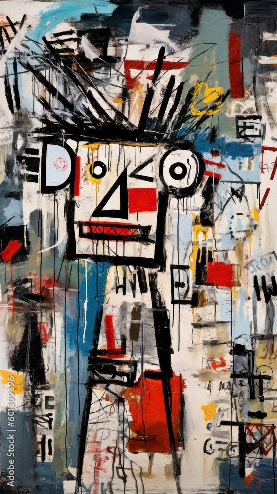 Fototapeta premium Abstract picture of funny strange character. Beautiful illustration. Generative AI