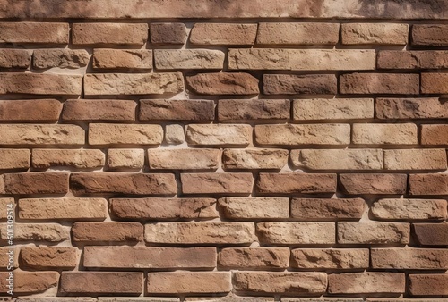 natural brown brick wall texture, generative ai
