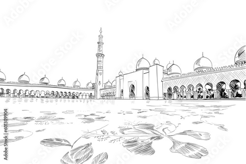 Sheikh Zayed Grand Mosque, Abu Dhabi. United Arab Emirates