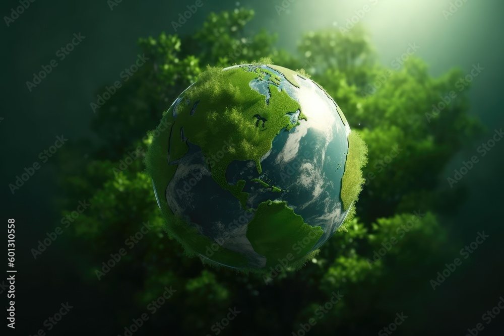 Green Planet Concept generative ai illustration Green Planet Concept generative ai illustration