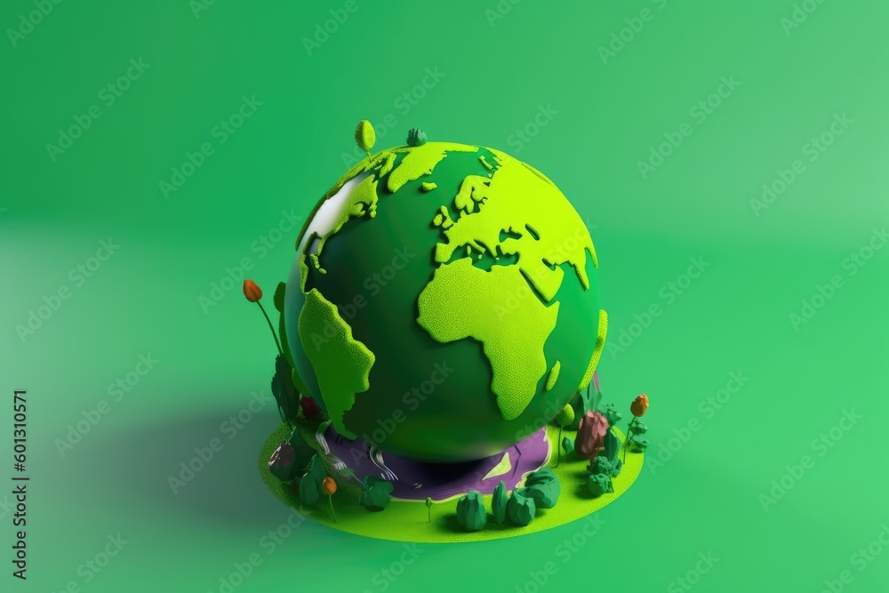 Green Planet Concept generative ai illustration