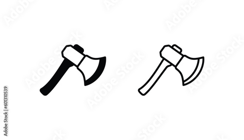 Axe icon design with white background stock illustration