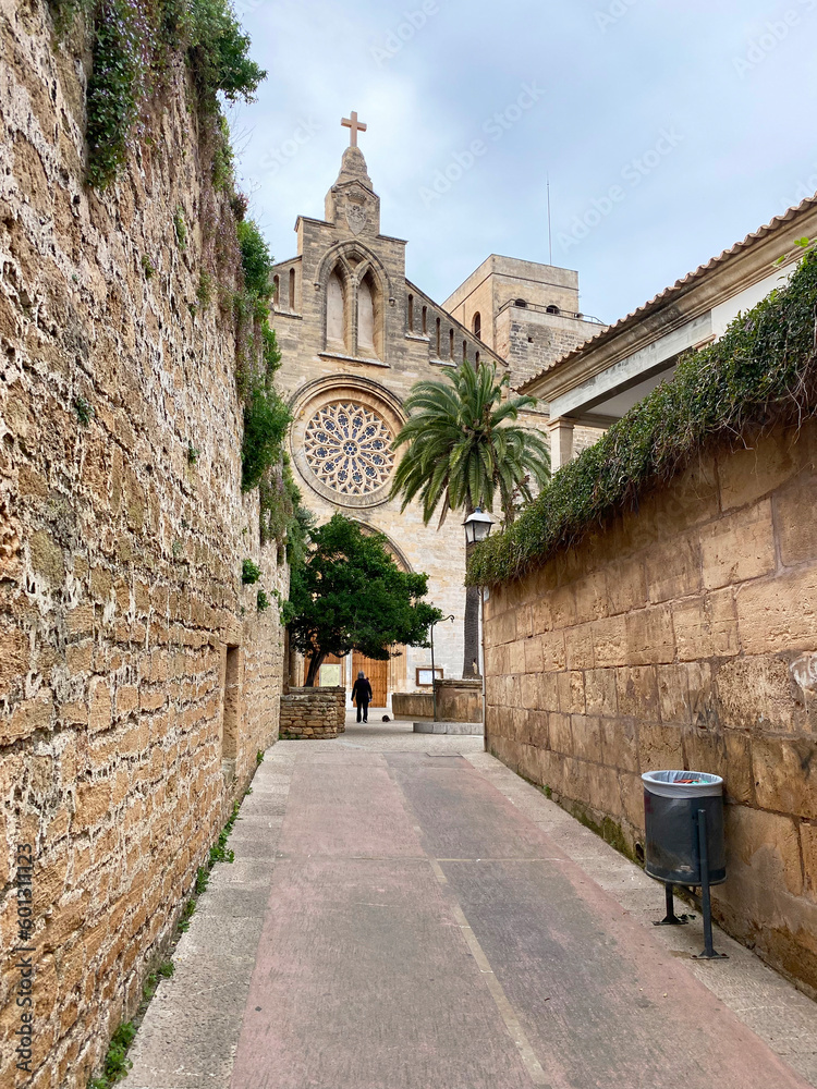 The church of Sant Jaume in Alcudia ton, Mallorca, Spain