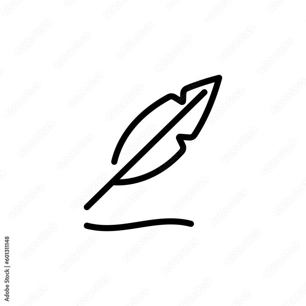 Obraz premium feather pen sign symbol vector