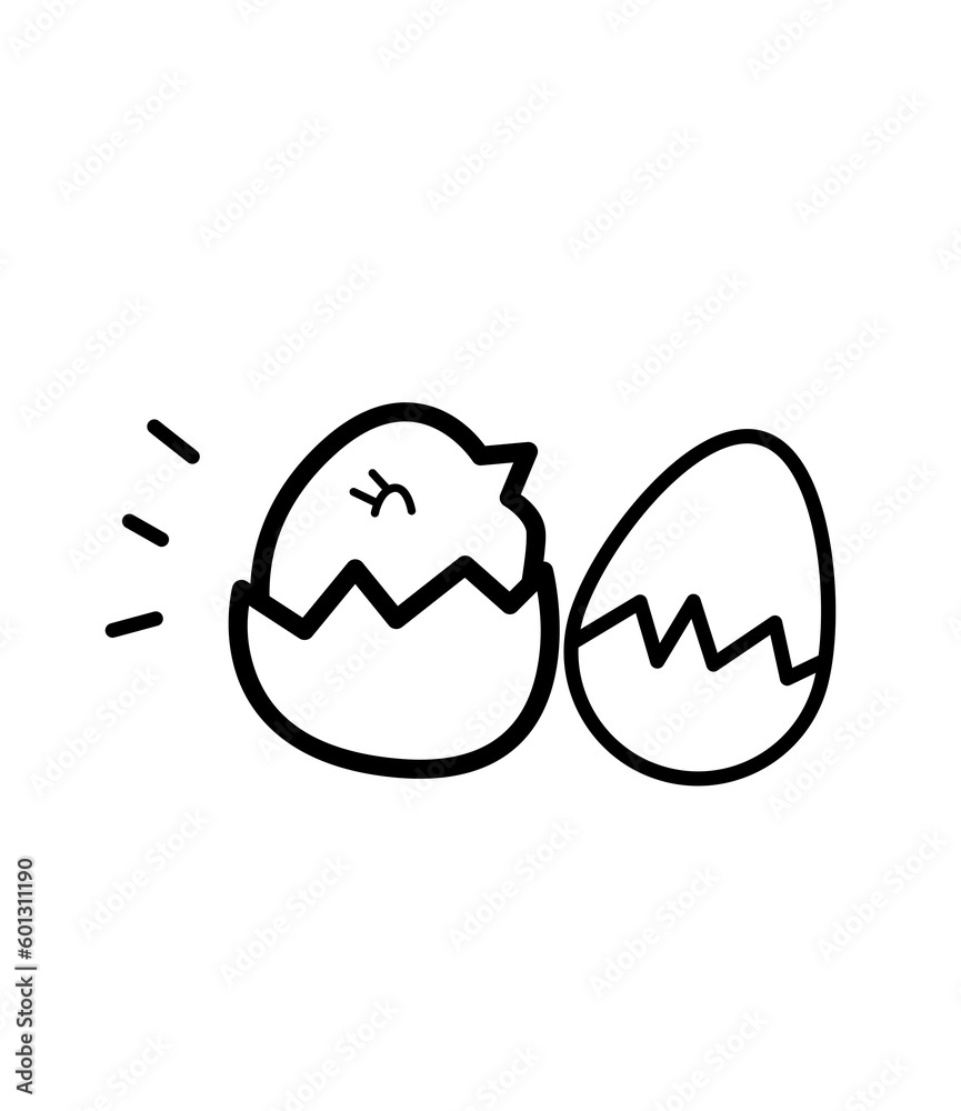 eggs and chicken line art eggs and chicken line art