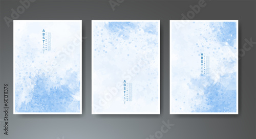 Set of creative hand painted abstract watercolor background. Design for your cover, date, postcard, banner, logo.